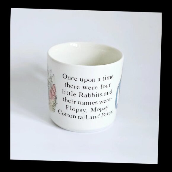 Set of 2 Vintage 1970's Wedgwood Potter Peter Rabbit Baby Mugs - Picture 3 of 5